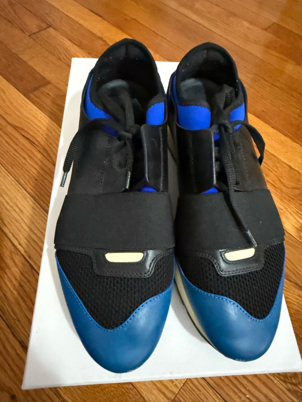 Balenciaga Race Runner Size 38 Multicolor Fabric Leather and Suede Low Top - Picture 3 of 5
